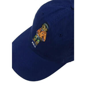 Polo Ralph Lauren adjustable Polo Bear Baseball Cap Hat - Navy w/ floral shorts